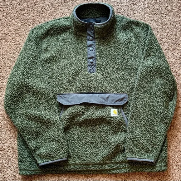 Carhartt Green Fleece Pullover Sweater - Picture 1 of 5